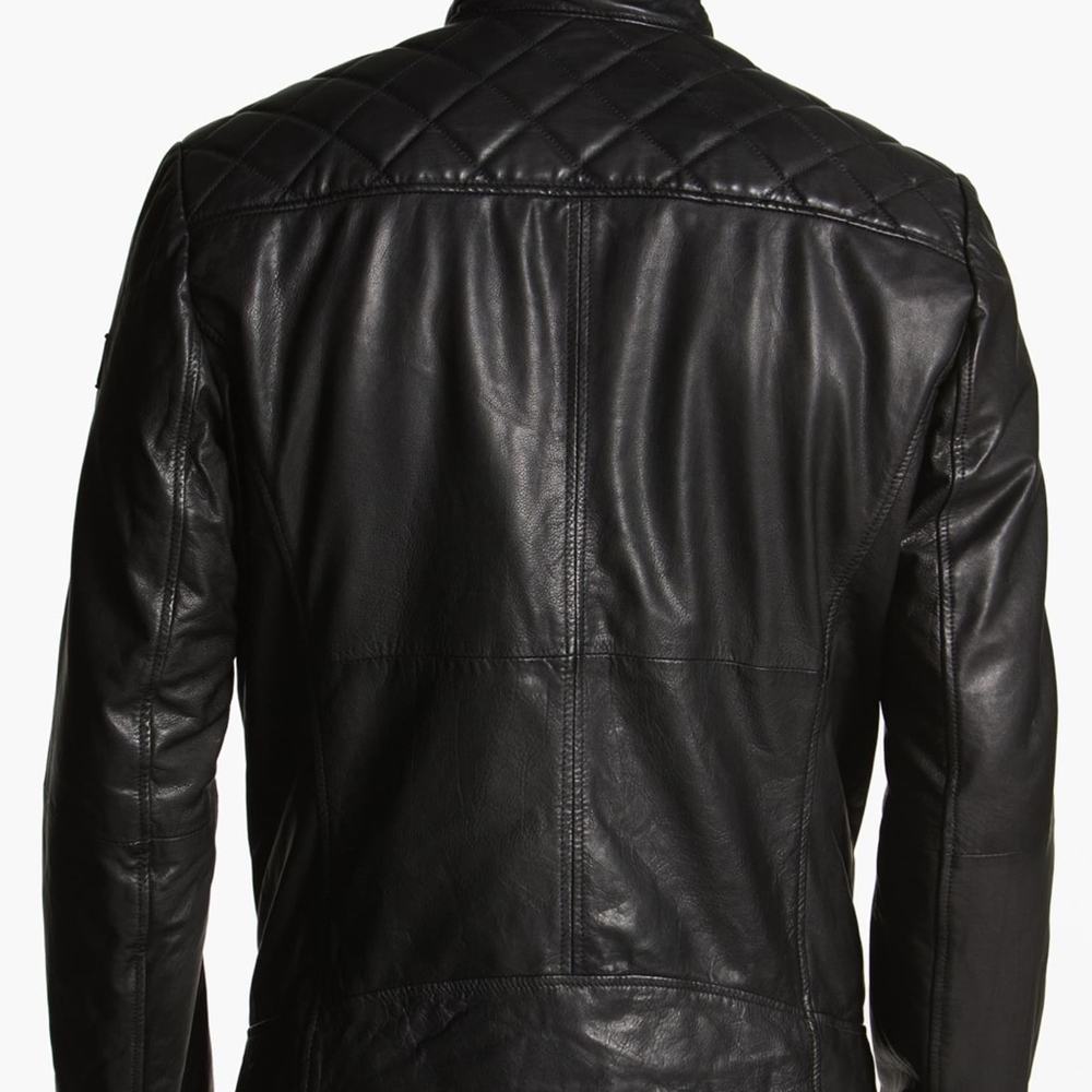 Vintage Hugo Boss Orange Jokar Leather Jacket